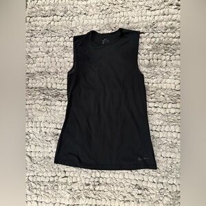 Nike Women's Black Muscle tank with meshing on right shoulder